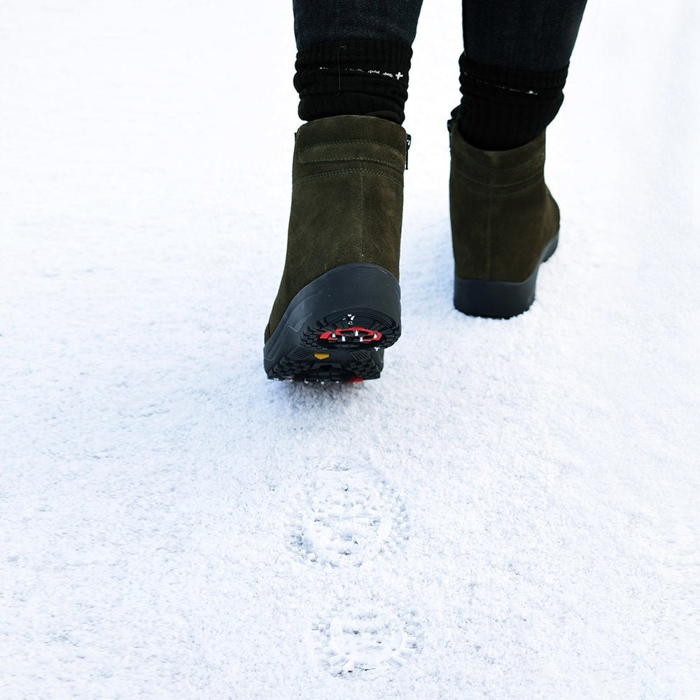 Minfot Dubbskor Lima Mocka Ull Mörkgrön