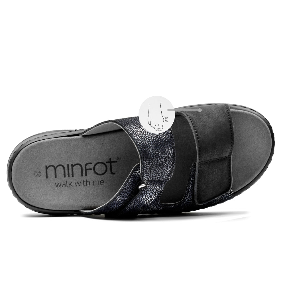 Minfot Sandaler Stretch Granit Svart