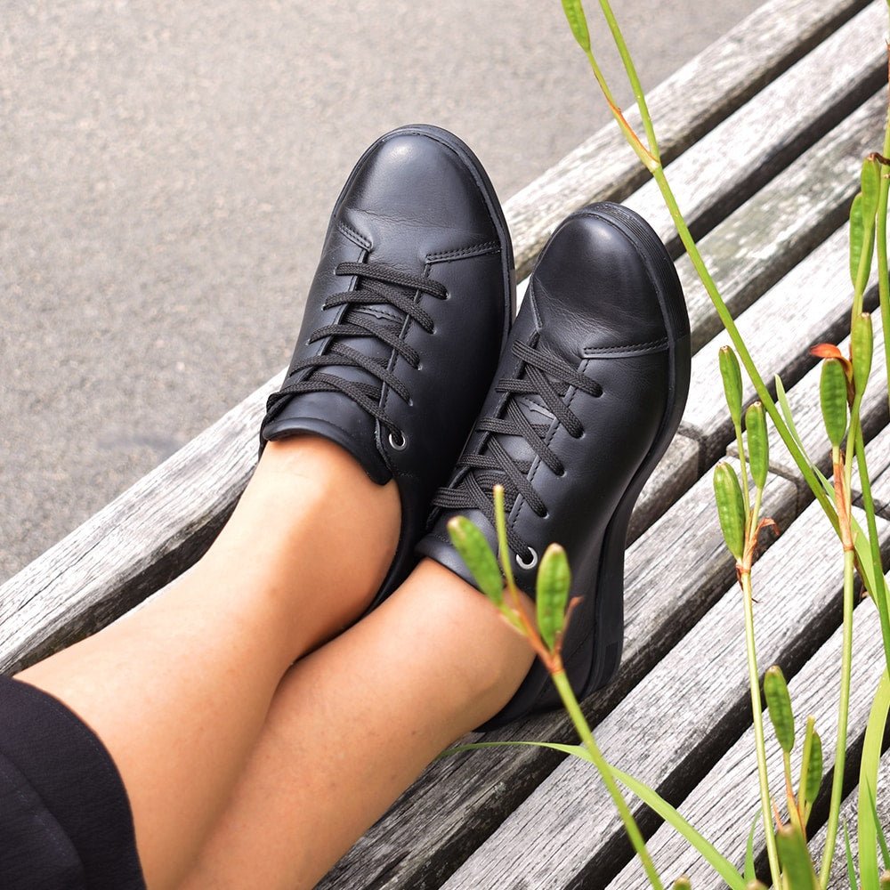 Minfot Aveny Sneaker Skinn Svart