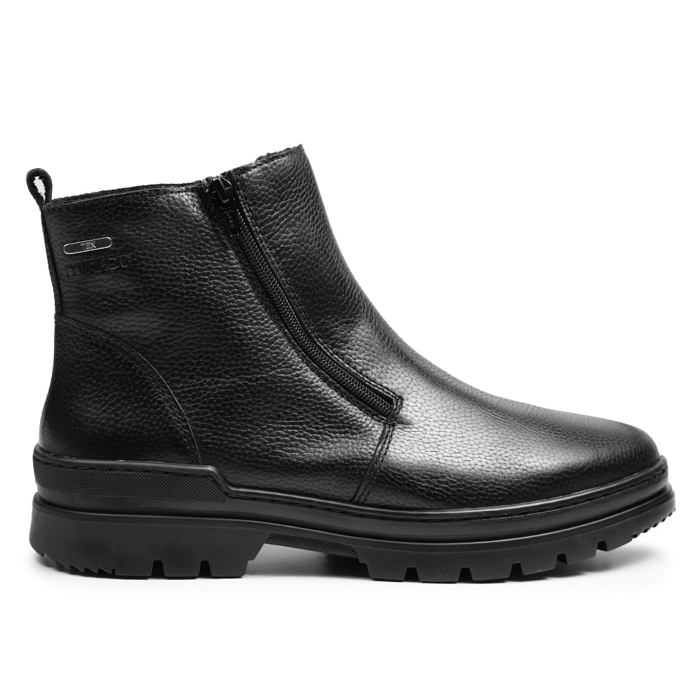 Minfot Dubbskor Kalix Skinn Ull Svart