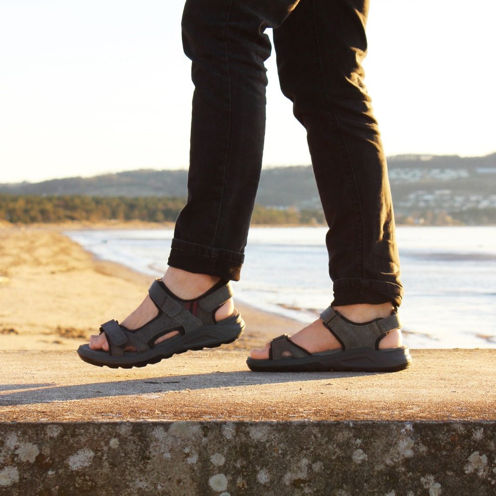 Minfot Karlshamn Sandaler Herr Grå