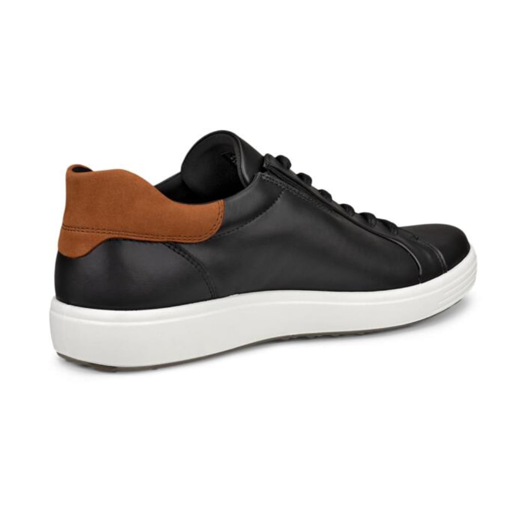 ECCO Sneakers Soft 7 Herr Black Cognac