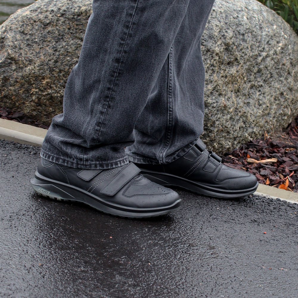 Produktbild 2 - Minfot Grip Skor med Kardborre TEX Skinn Svart