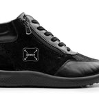 Minfot Way Hög Sneaker Bred Stretch Svart