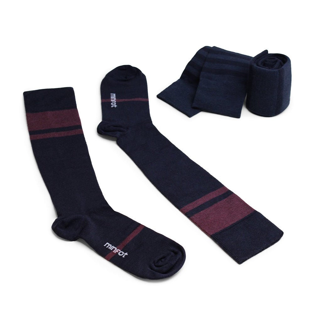 Produktbild 10 - Minfot Stödstrumpor Merinoull Midnight 3-pack