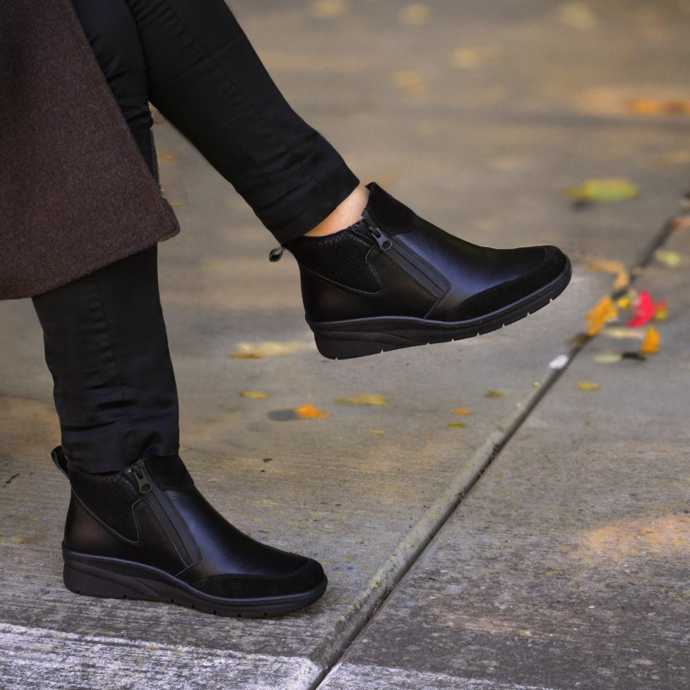 Minfot Hilma Boots med Dragkedja TEX-membran Svart