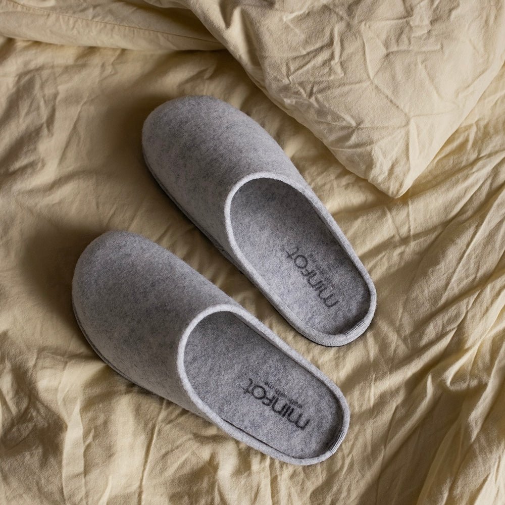 Produktbild 10 - Minfot Tofflor Slip-on Viken Ull Ljusgrå