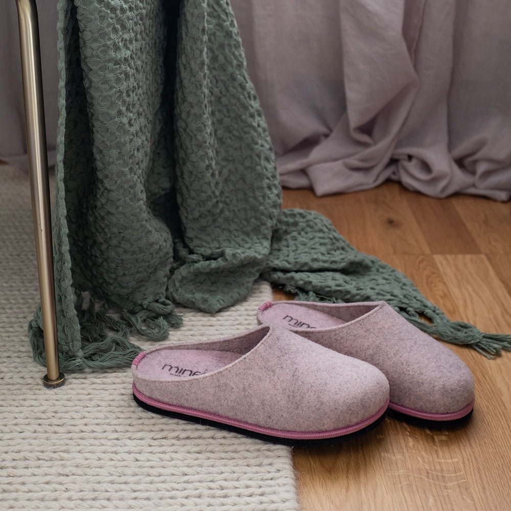 Produktbild 11 - Minfot Tofflor Slip-on Viken Ull Rosa
