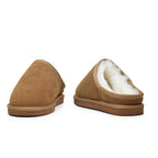 Minfot Fårskinnstofflor Vejle med sula Chestnut