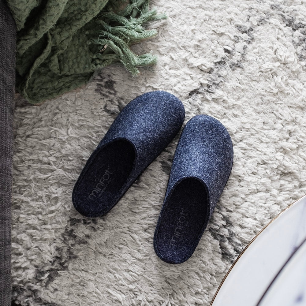 Minfot Tofflor Slip-on Viken Ull Navy