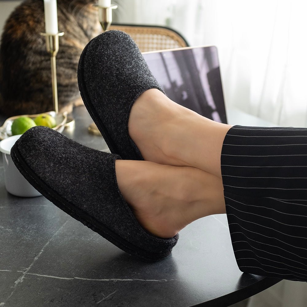 Produktbild 12 - Minfot Tofflor Slip-on Viken Ull Antracit