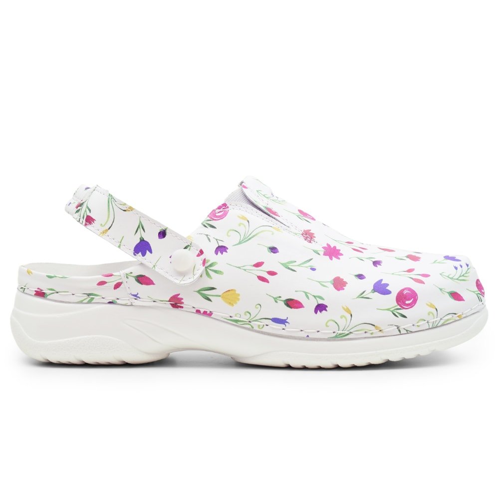 Minfot Arbetsskor Mjuk Toffel Blommig