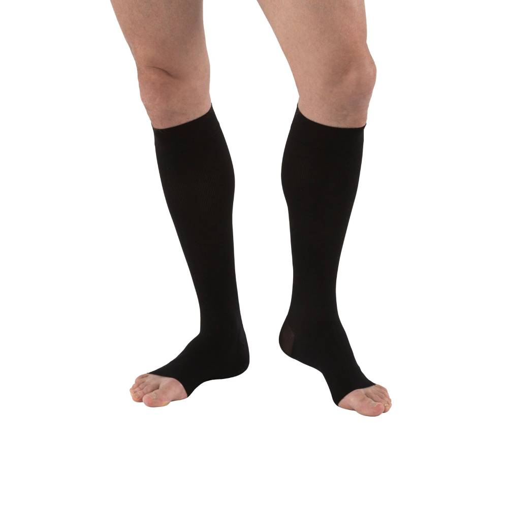 Jobst Stödstrumpor Man Med Öppen Tå Svart Klass 2