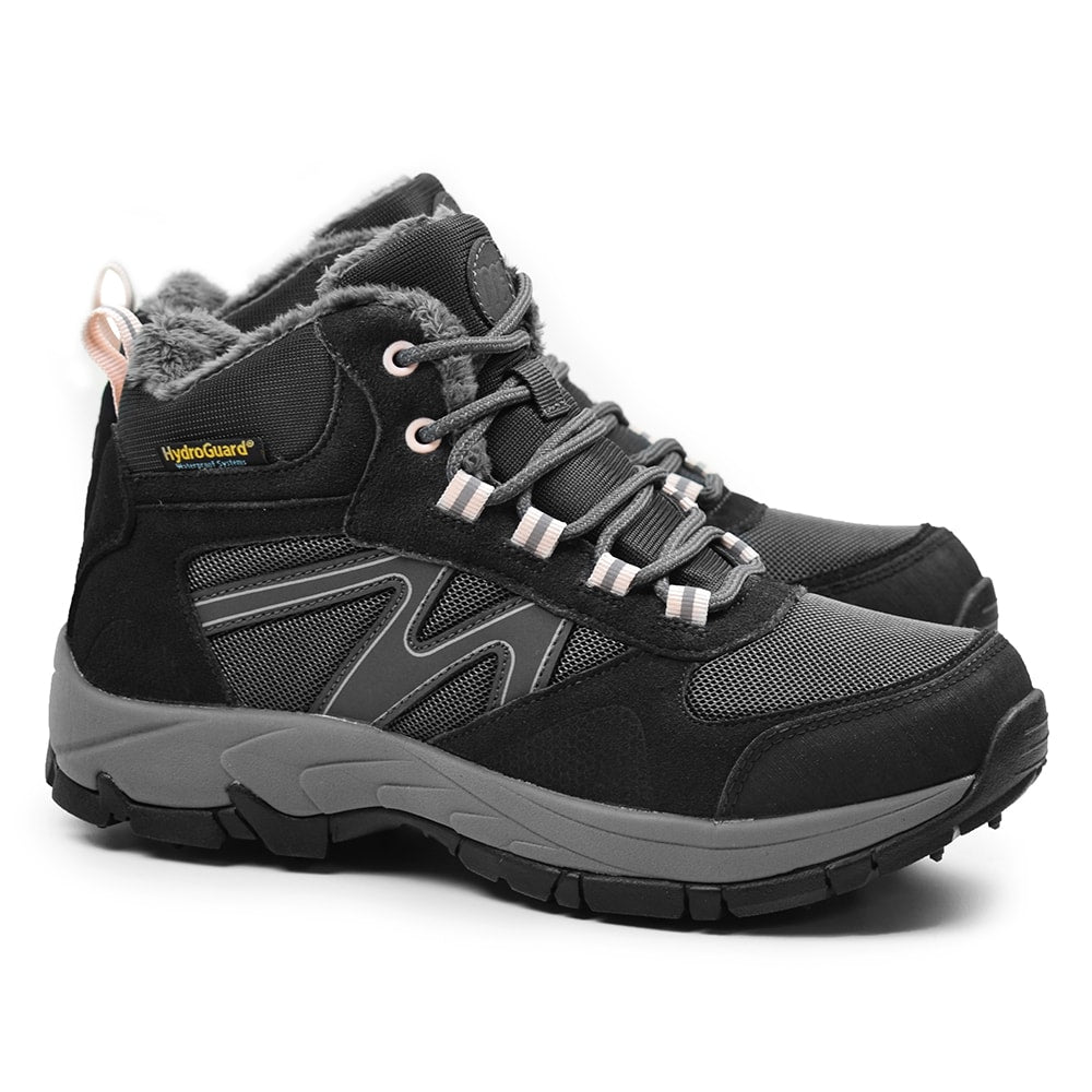 Minfot Snowgrip Dubbskor Vattentät Grå Rosa