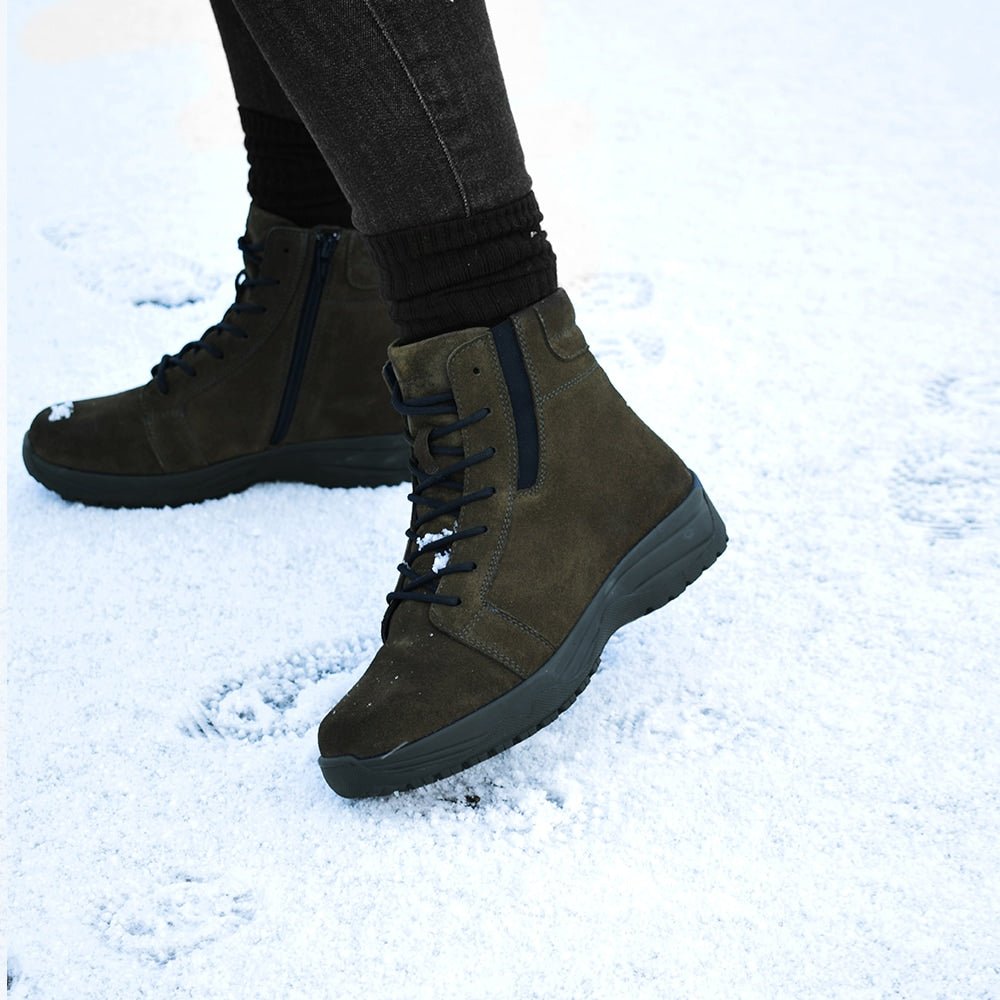 Minfot Dubbskor Lima Mocka Ull Mörkgrön