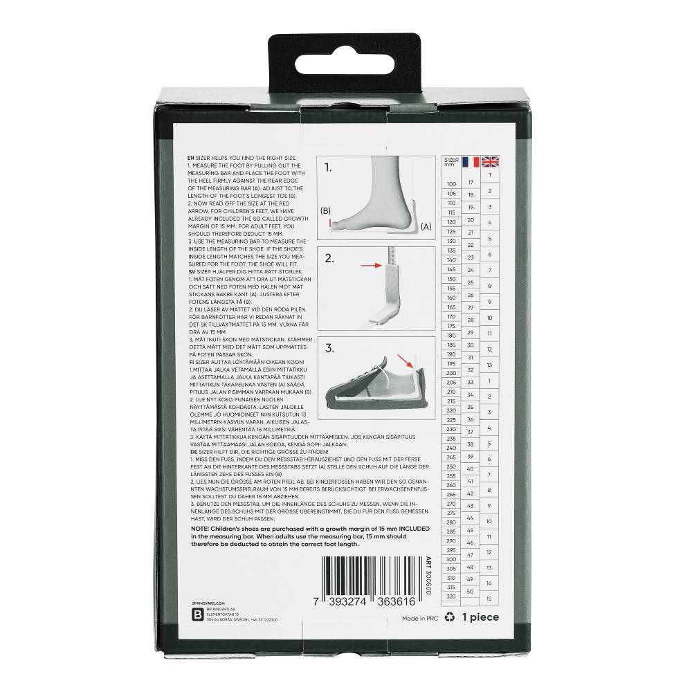 Springyard Mätsticka Till Barnskor Kiddy