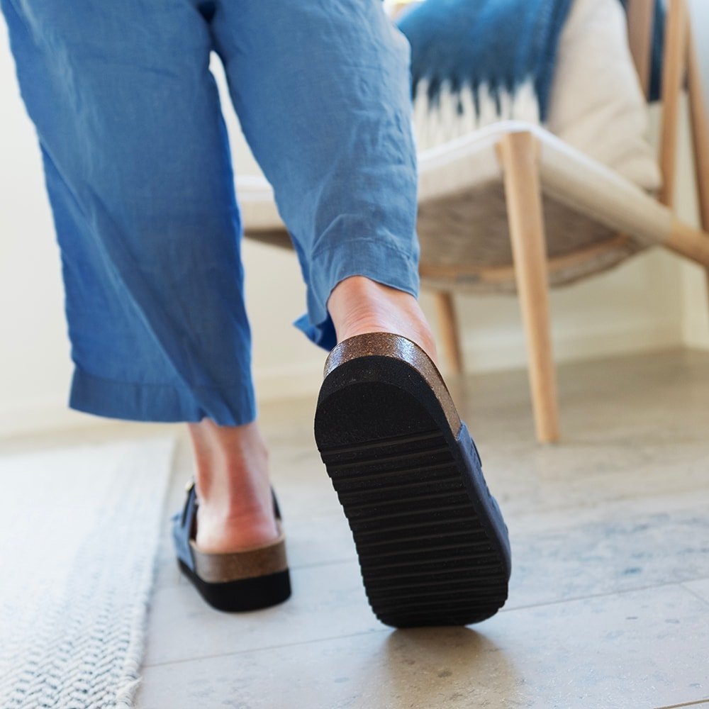 Produktbild 10 - Minfot Sandaler Mjuk Bio Moa Mocka Indigoblå