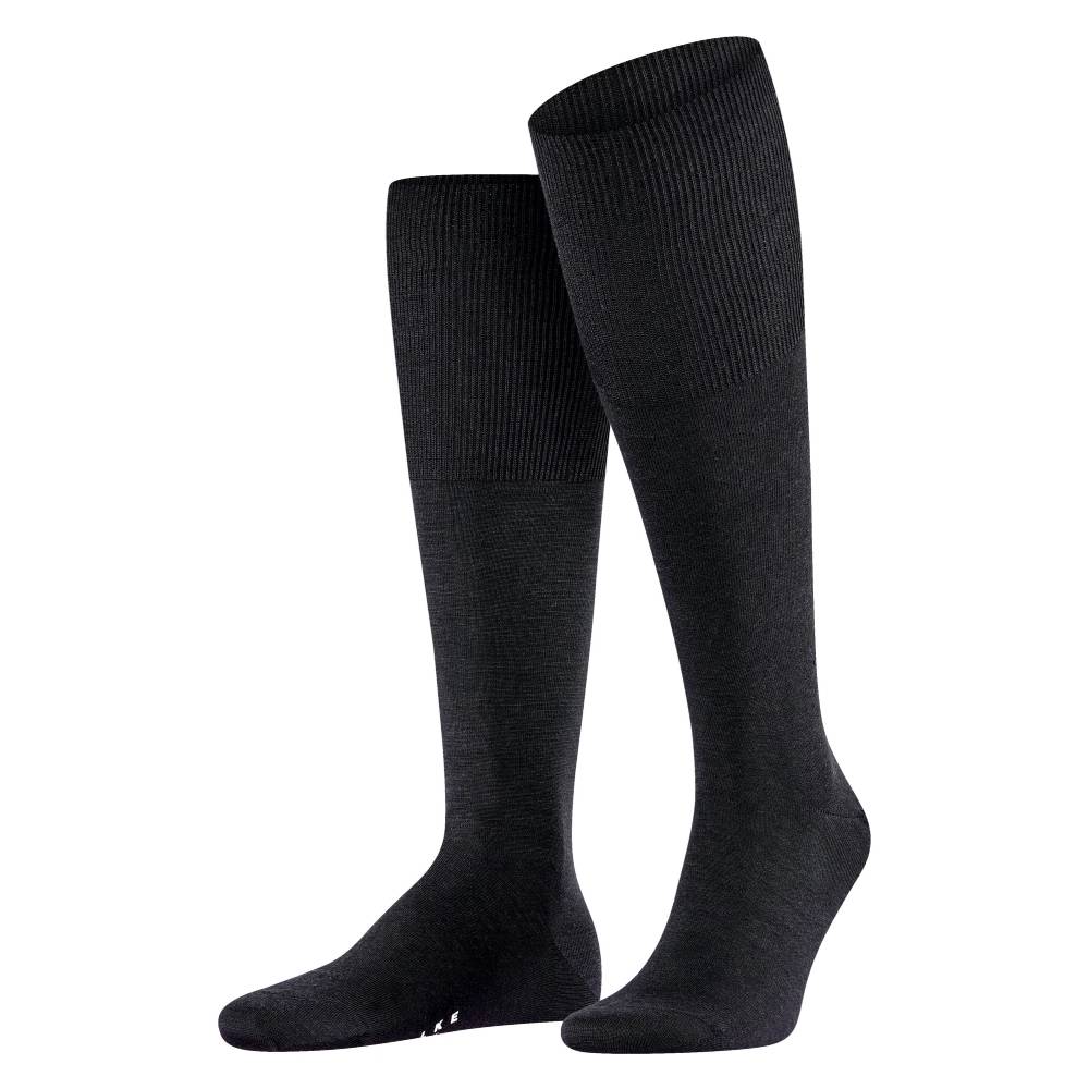 Falke Airport Knee-high Knästrumpor Merinoull Herr Svart