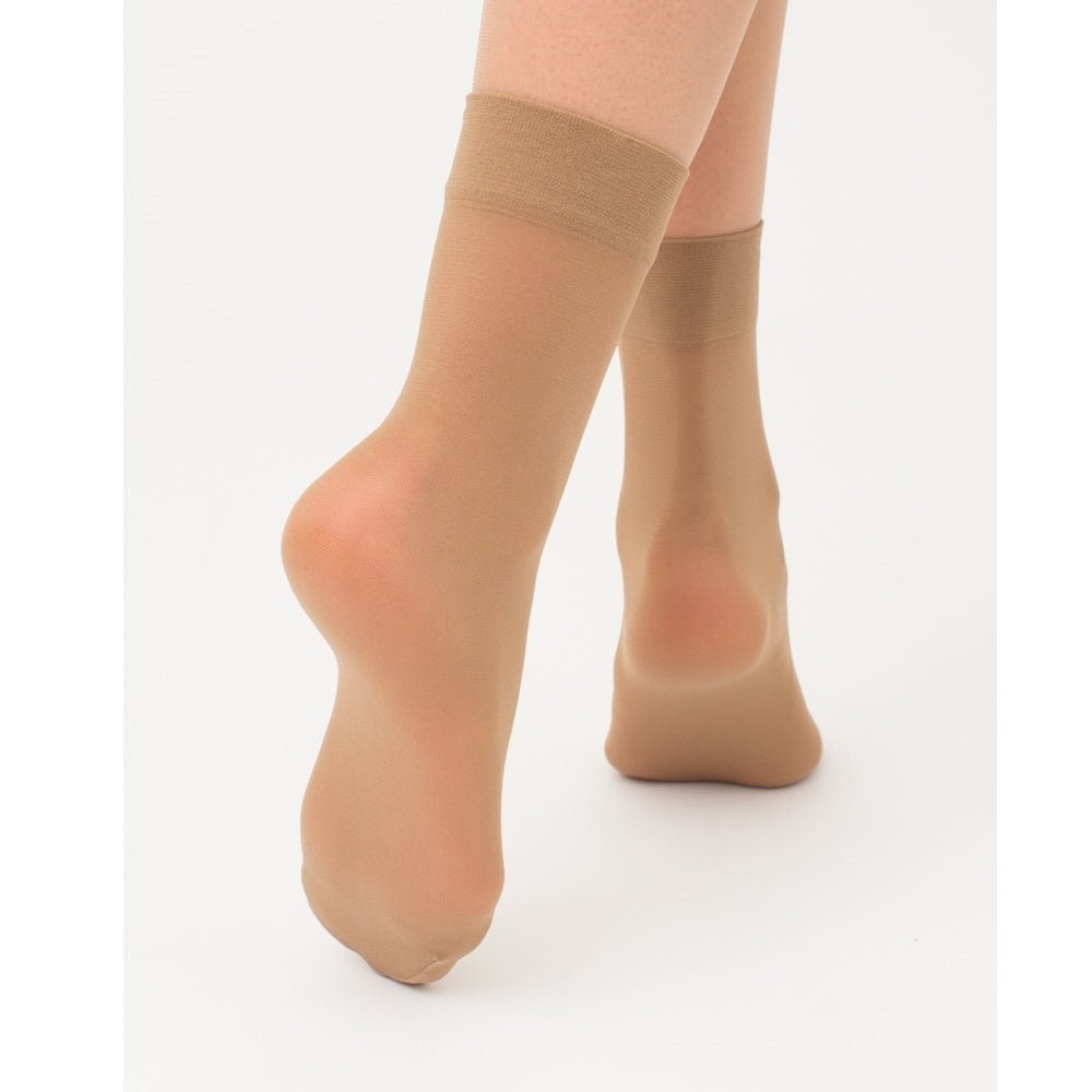 Giulia Easy Nylonstrumpor Ankel 2-pack 40 DEN Caramel