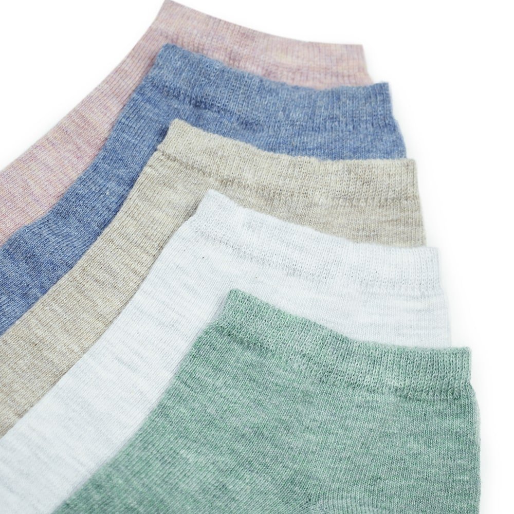Produktbild 6 - Minfot Bomullsstrumpor Sneaker Sensitive Pastell 5-pack