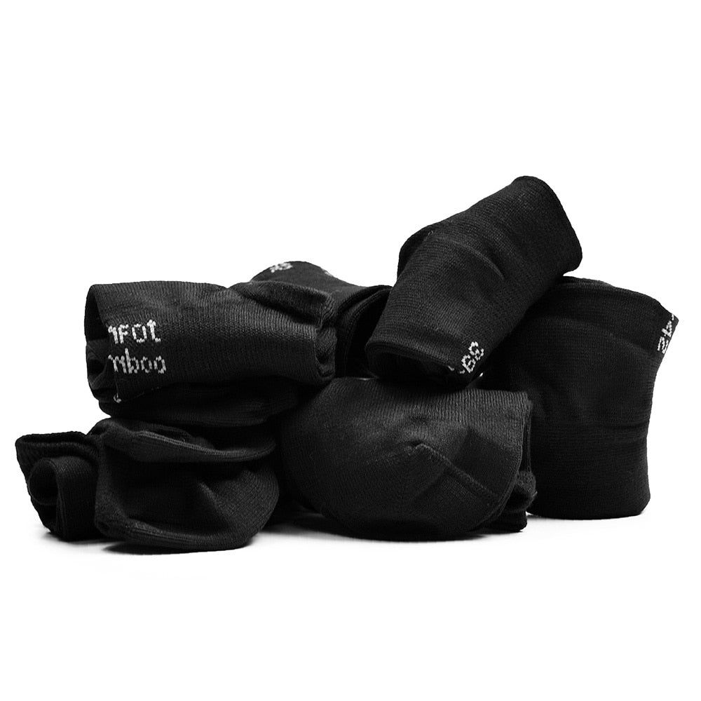 Minfot Ankelstrumpor Bambu Svart 5-pack