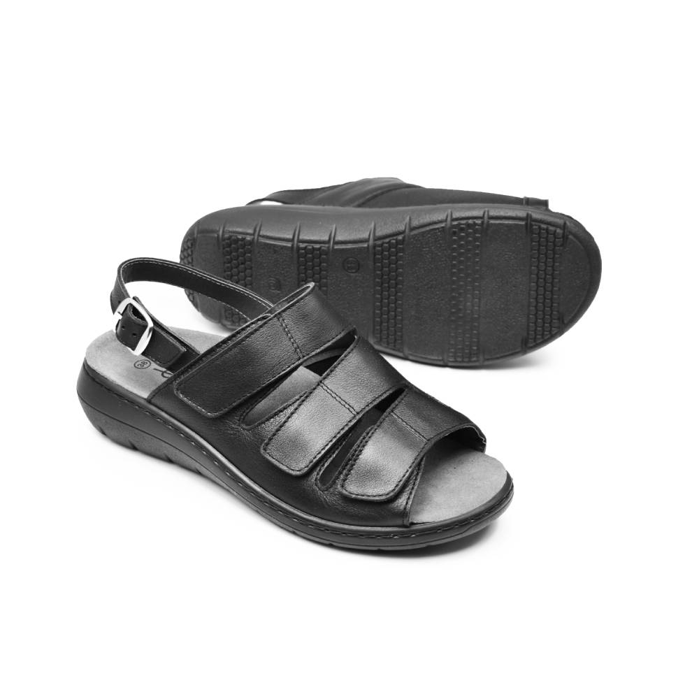 Produktbild 4 - Embla Hälsoskor Sandaler Linn Ergoflex Elastisk Hälrem Svart