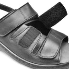 Embla Hälsoskor Sandaler Linn Ergoflex Elastisk Hälrem Svart
