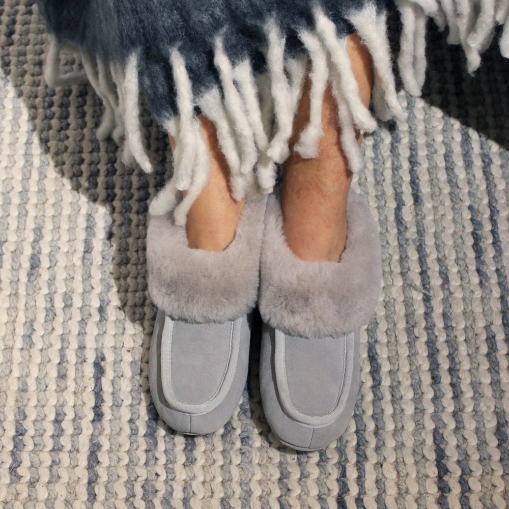 Produktbild 12 - Minfot Fårskinnstofflor Sunne Ljusgrå