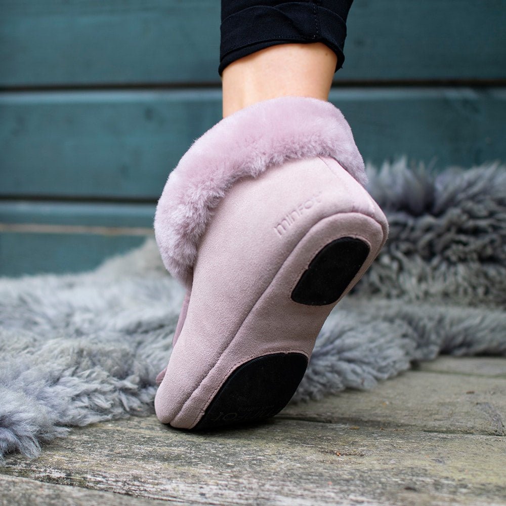 Produktbild 8 - Minfot Fårskinnstofflor Hemse Med Sula Rosa