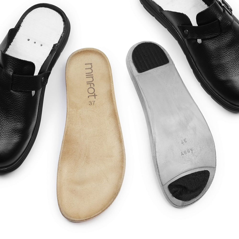 Produktbild 10 - Minfot Mjuk Toffel Soft Svart Skinn