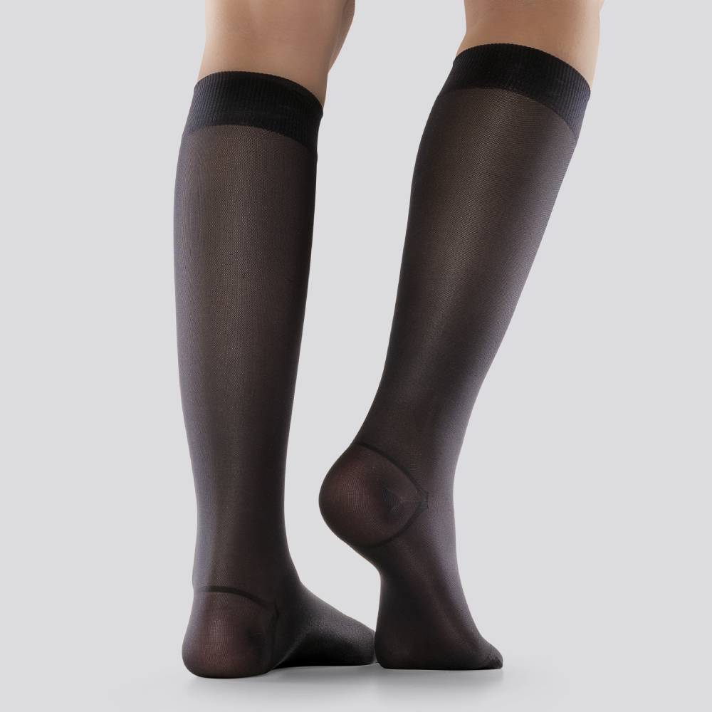 Mabs Stödstrumpor Nylon Bred Svart