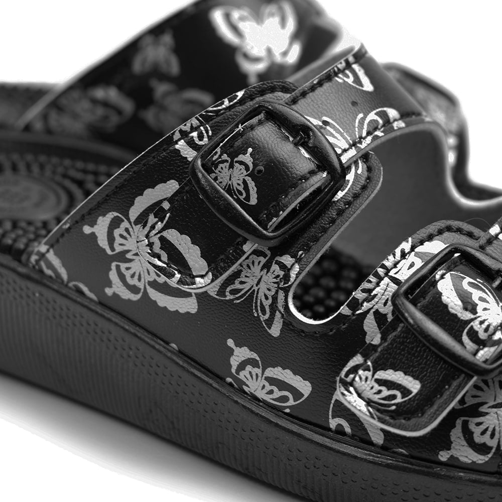 Minfot Massage Sandaler Fjäril Svart