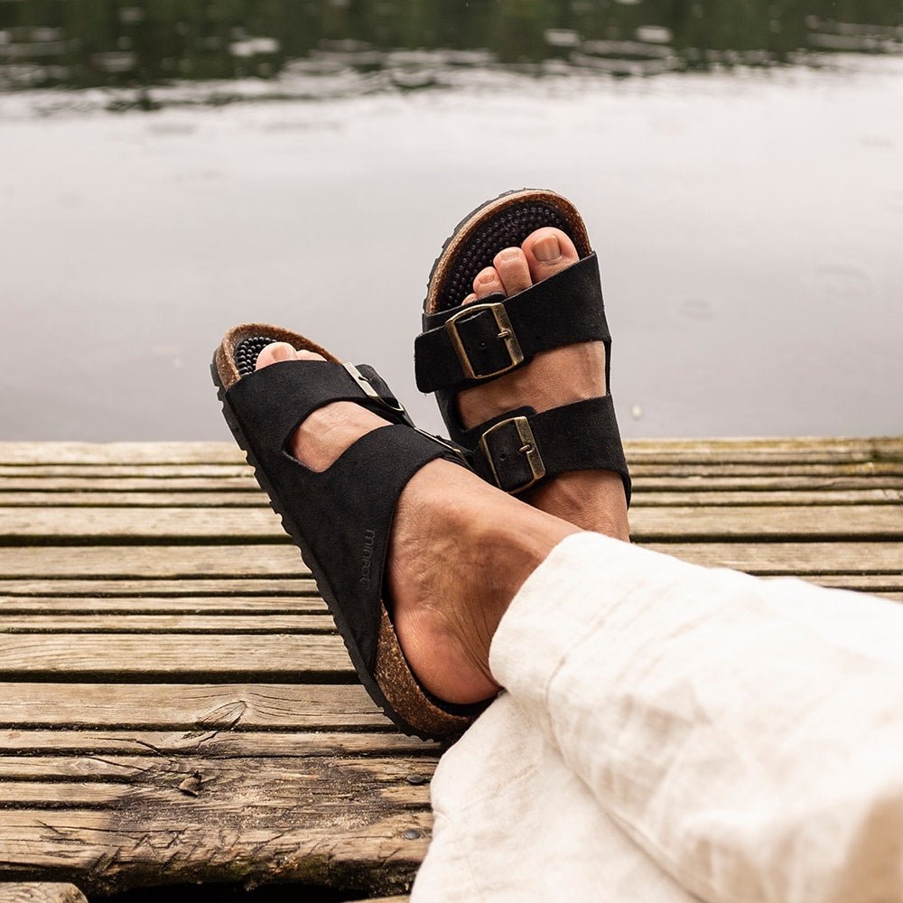 Minfot Massage Sandaler Bio Mocka Svart