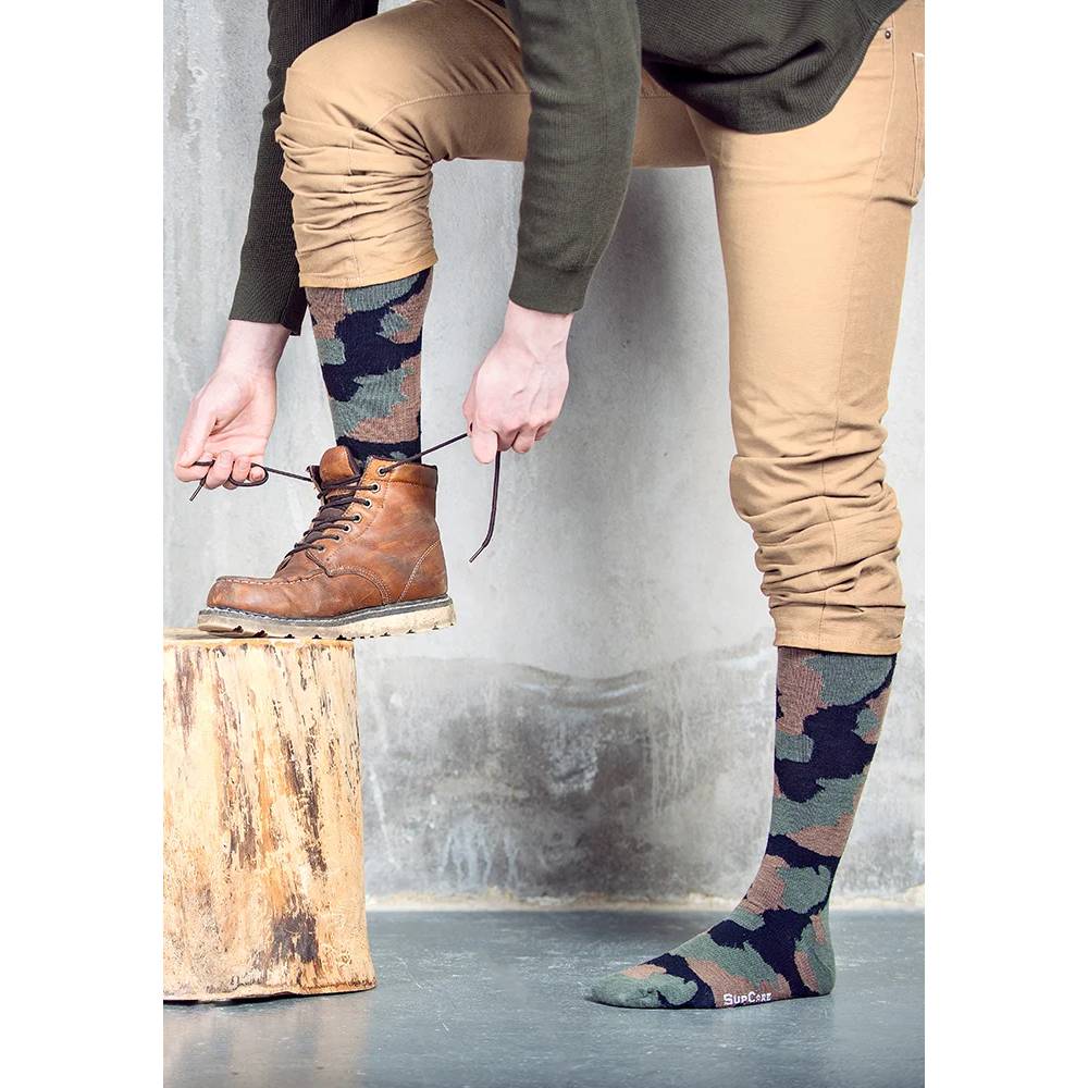 Produktbild 2 - SupCare Stödstrumpor Ull Military