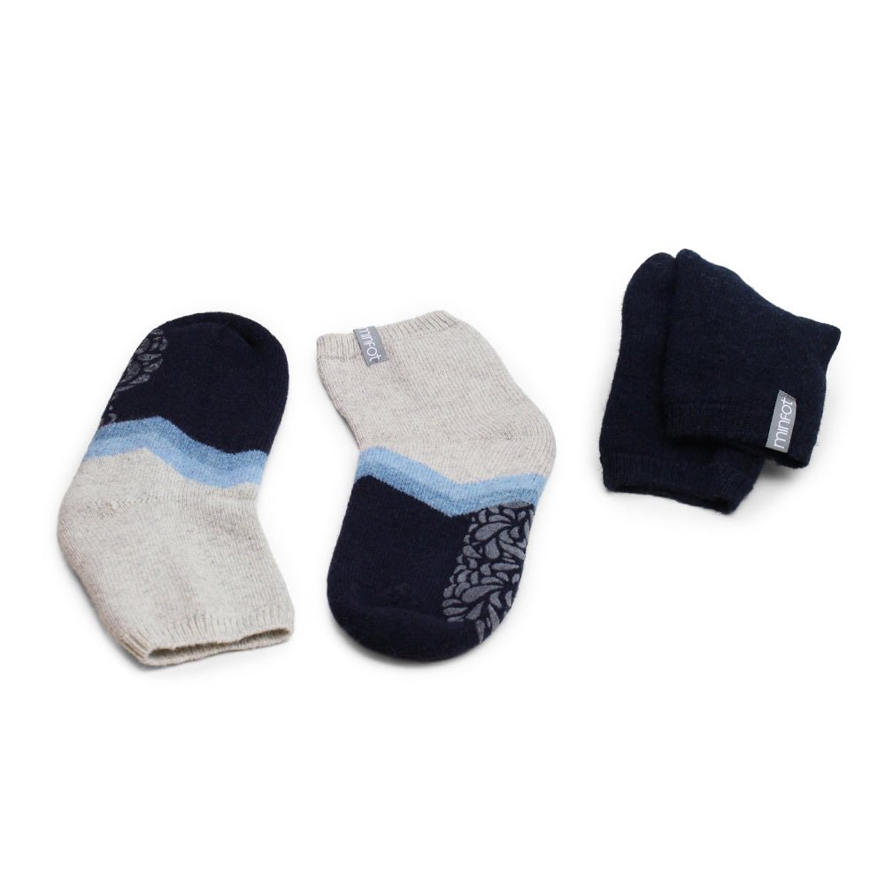 Minfot Antihalkstrumpor Ull Cosy Iris 2-pack