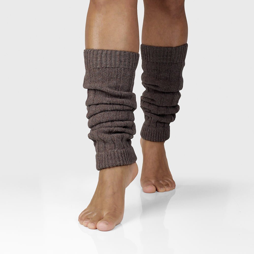 Minfot Benvärmare Ull Brun Melange 1-pack