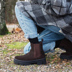 Minfot Chelsea Boots Oslo Mocka Mörkbrun