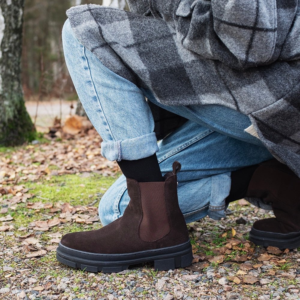 Produktbild 12 - Minfot Chelsea Boots Oslo Mocka Mörkbrun