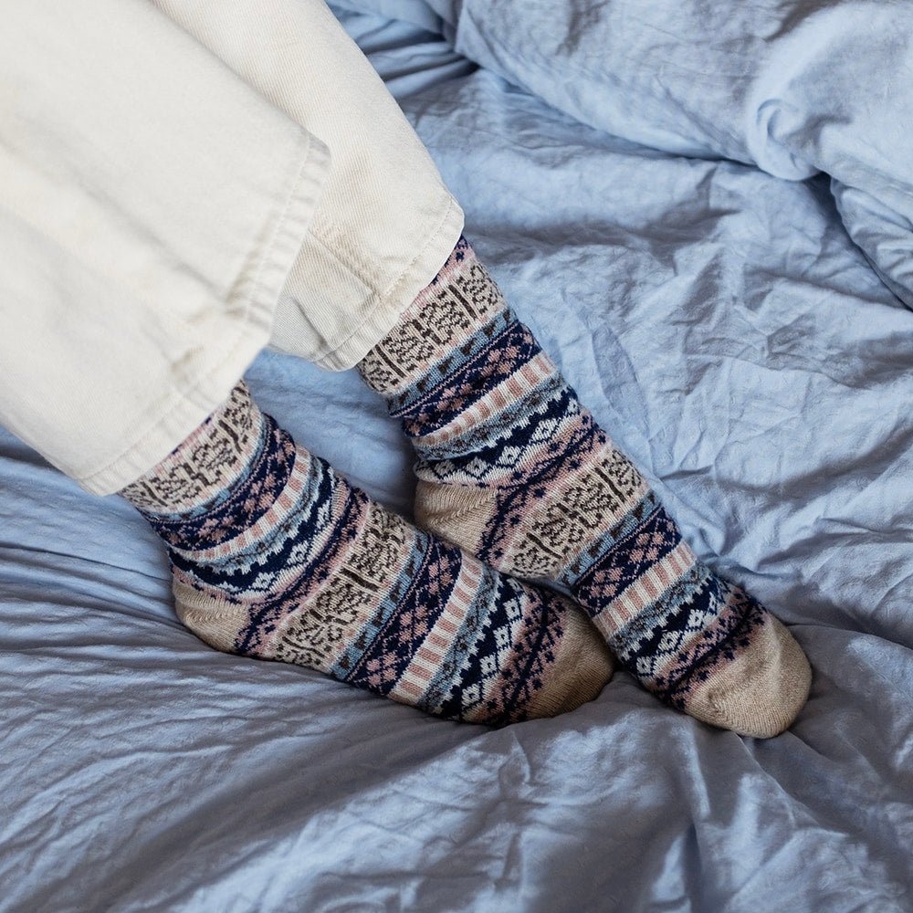 Produktbild 3 - Minfot Geilo Ullstrumpor Blå 2-pack