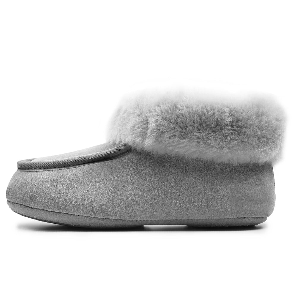 Produktbild 5 - Minfot Fårskinnstofflor Hemse Med Sula Ljusgrå