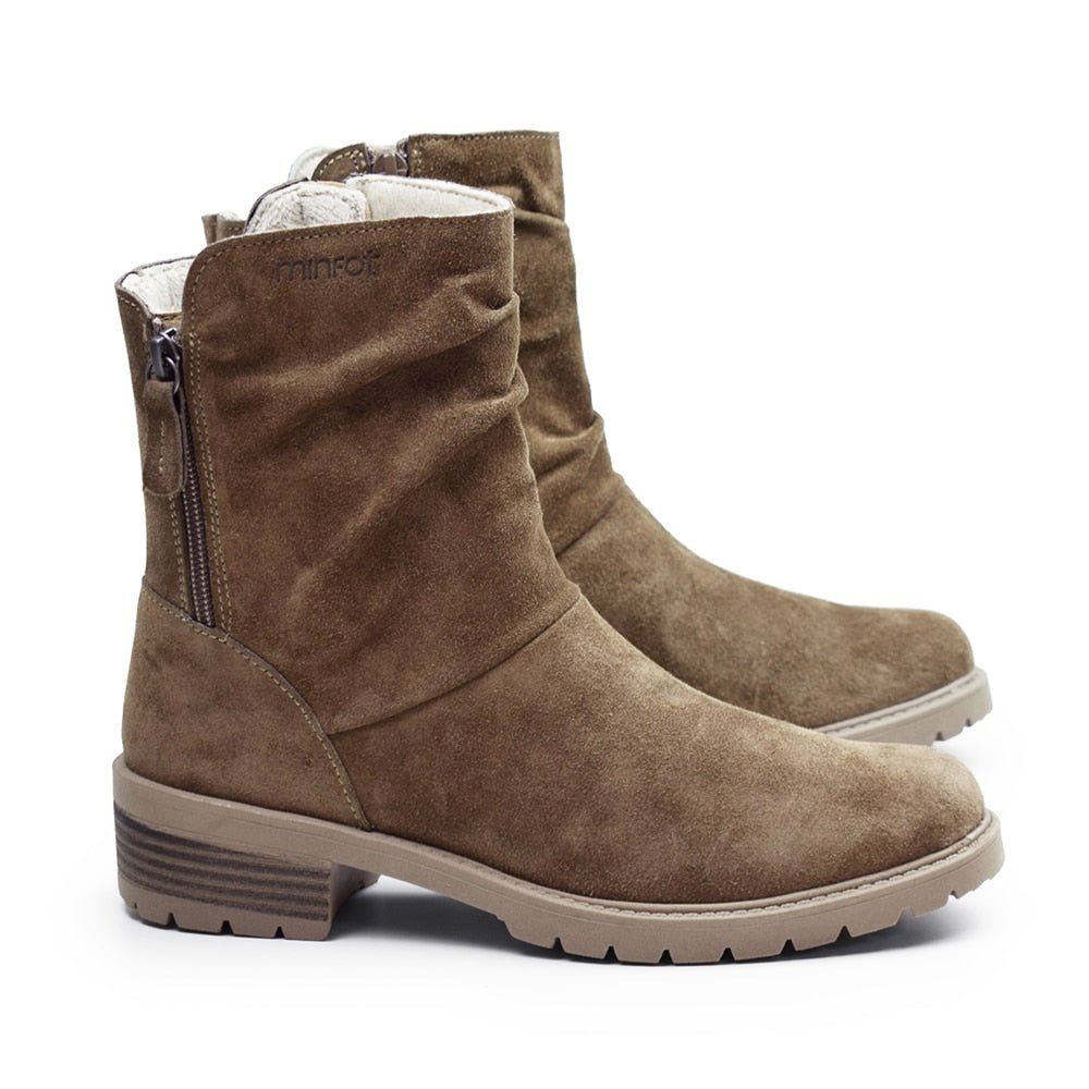 Minfot Jolie Boots med Gummiklack Zip Aquastop-TEX Stone