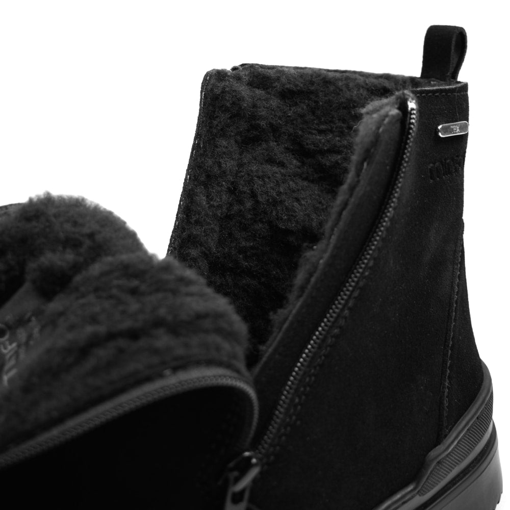 Minfot Dubbskor Kalix Mocka Ull Svart