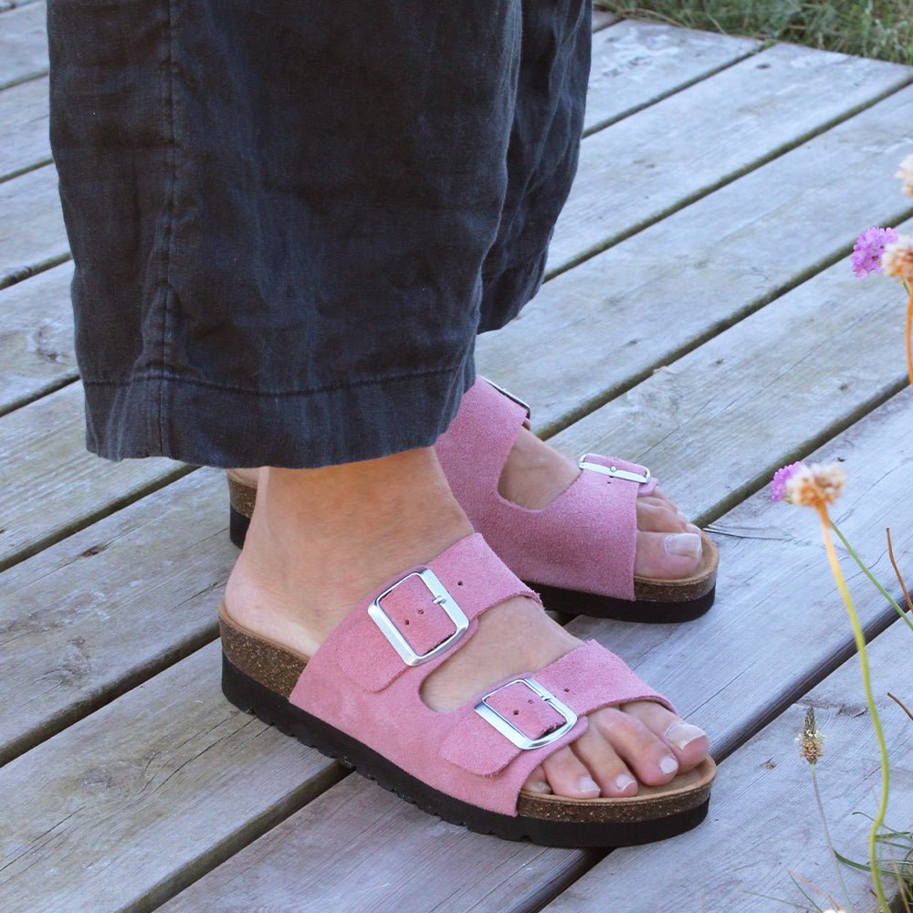 Minfot Moa Sandaler Dam Mjuk Bio Mocka Antik Rosa