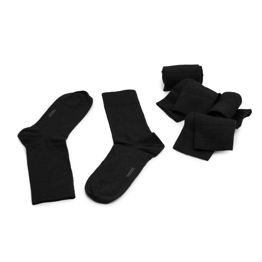 Produktbild 6 - minfot-merinoull-strumpor-platta-sommar-svart-5-pack