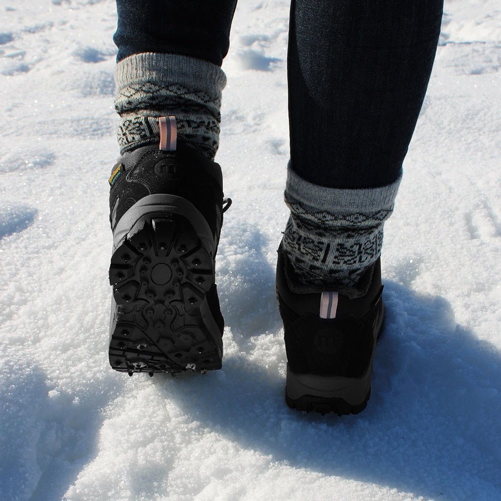 Minfot Snowgrip Dubbskor Vattentät Grå Rosa