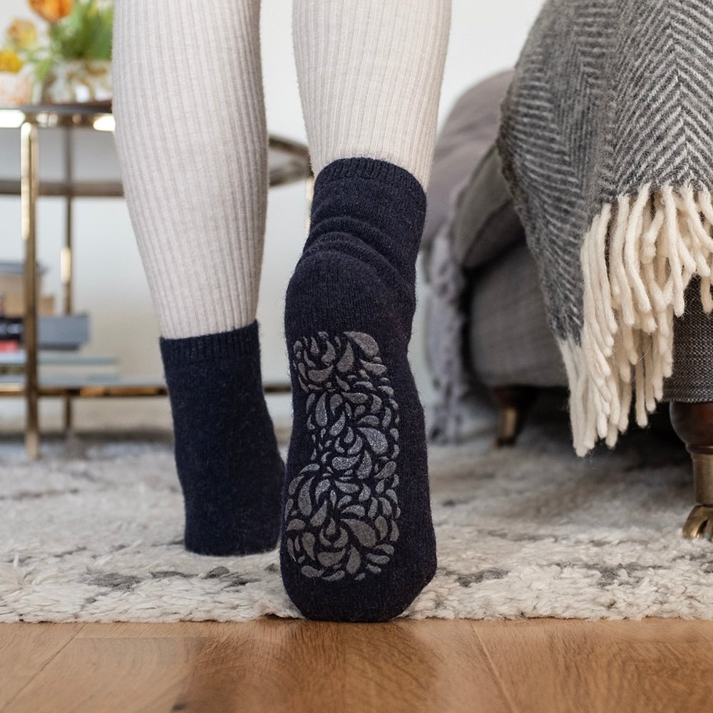 Minfot Antihalkstrumpor Ull Cosy Iris 2-pack