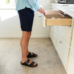 Minfot Uni Bred Biosandal Skinn Svart