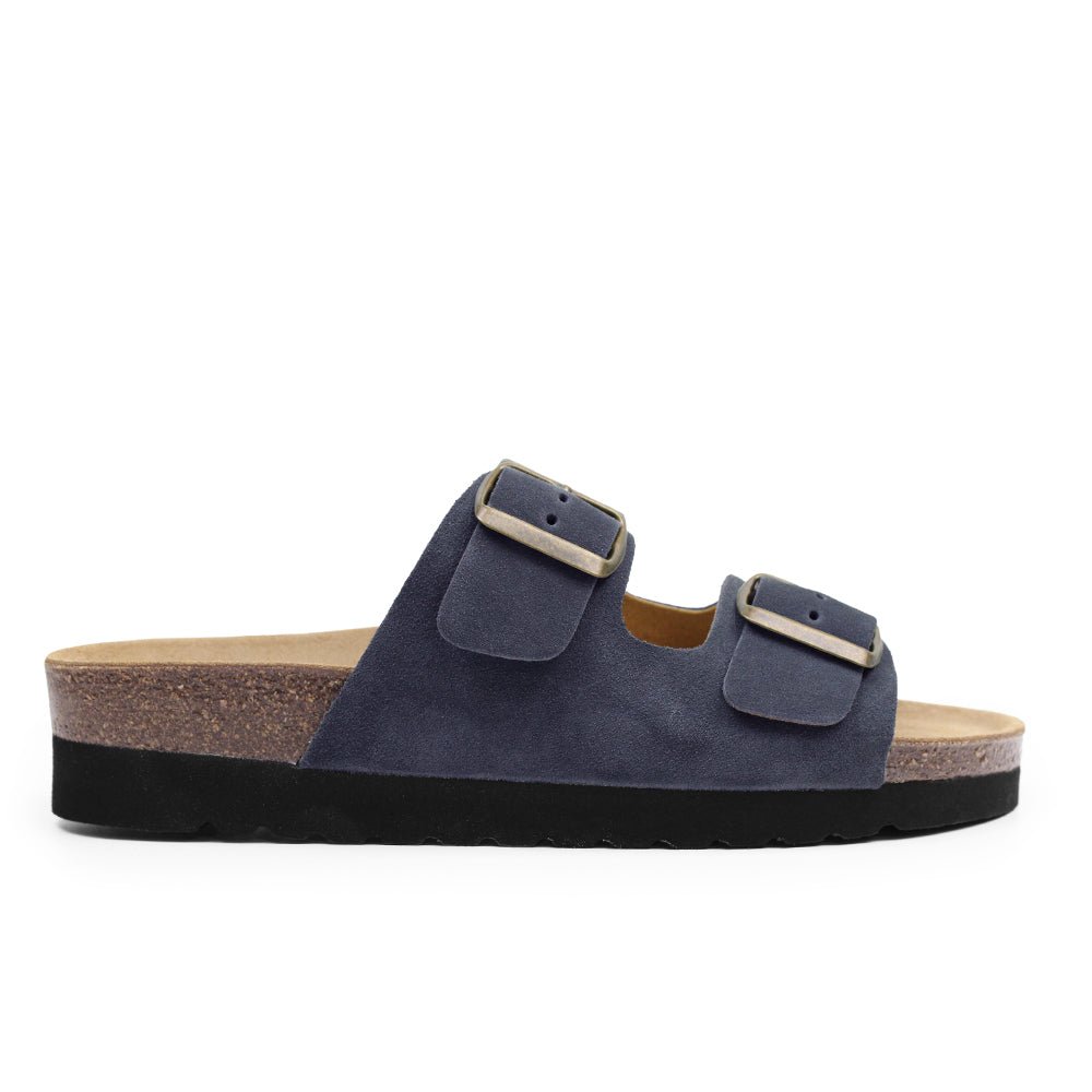 Minfot Moa Sandaler Dam Mjuk Bio Mocka Navy