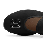 Minfot Ballerinaskor med rem Joyce Dam Stretch Nubuck Svart