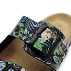 Minfot Softstep Sandaler Dam Biosandal 2-remmar Tropical Glow Svart